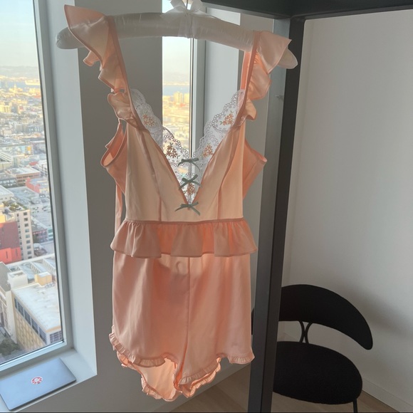 For Love & Lemons Mabel Heart Romper - Picture 6 of 13